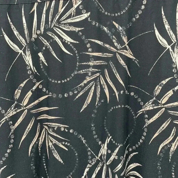 Puritan Men’s Tropical Shirt XL Black Tan Palm Leaves Short Sleeve Button Down - Picture 8 of 8